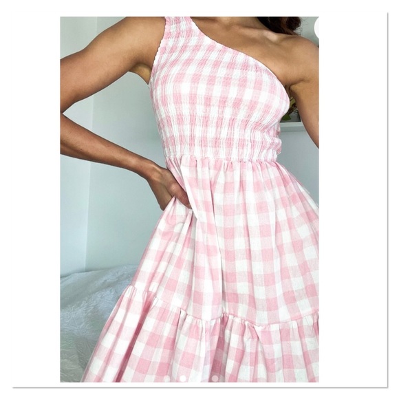New Esther & Co Pink Gingham Claudia Dress - Picture 4 of 5